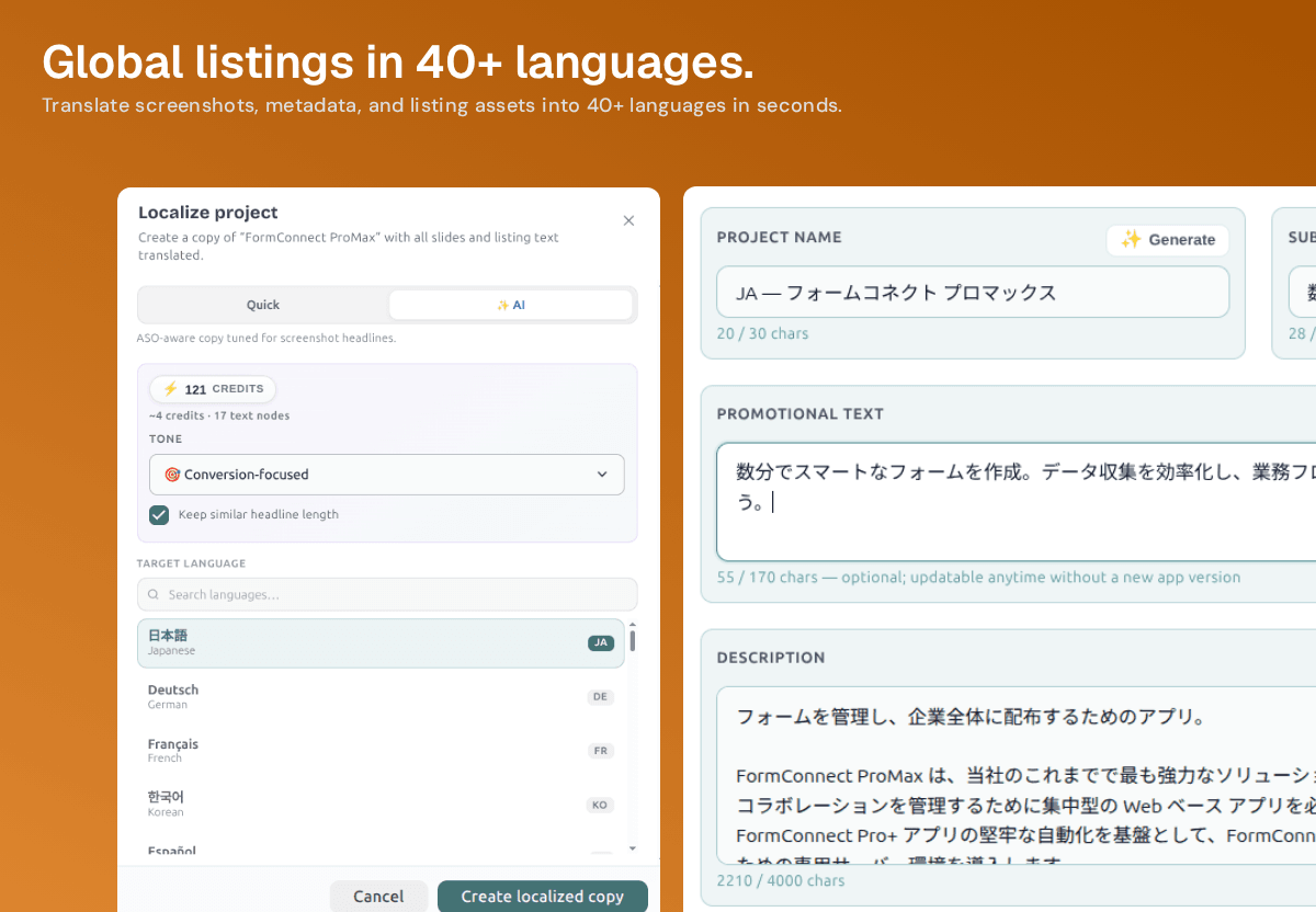 Nakxi AI Localization — translate screenshot copy and listing metadata