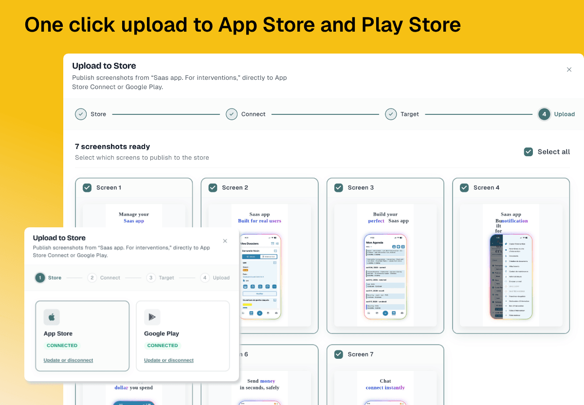 Nakxi Store Publish — one-click upload to App Store Connect and Google Play Console