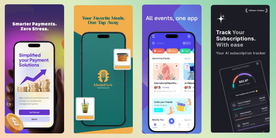 iPhone mockup displaying a professionally designed app store screenshot with bold headline and device frame