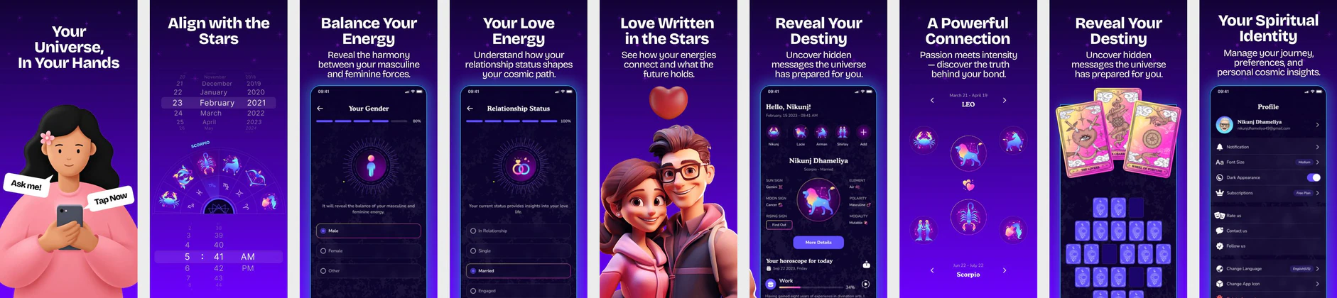 Nakxi Astrology & Horoscope App Store Screenshot Template