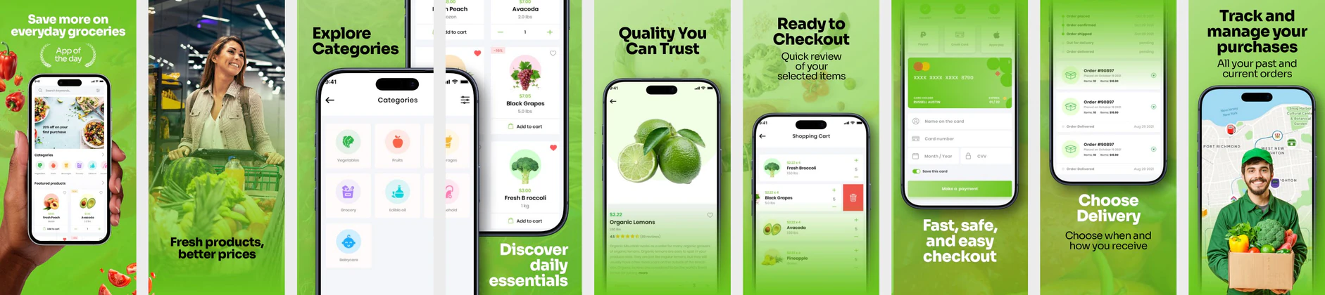 Nakxi Grocery & Fresh Market App Store Screenshot Template