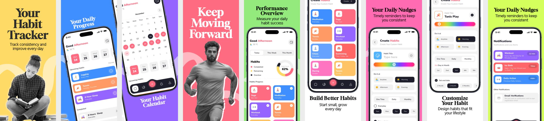Nakxi Habit Tracker & Goal Planner App Store Screenshot Template