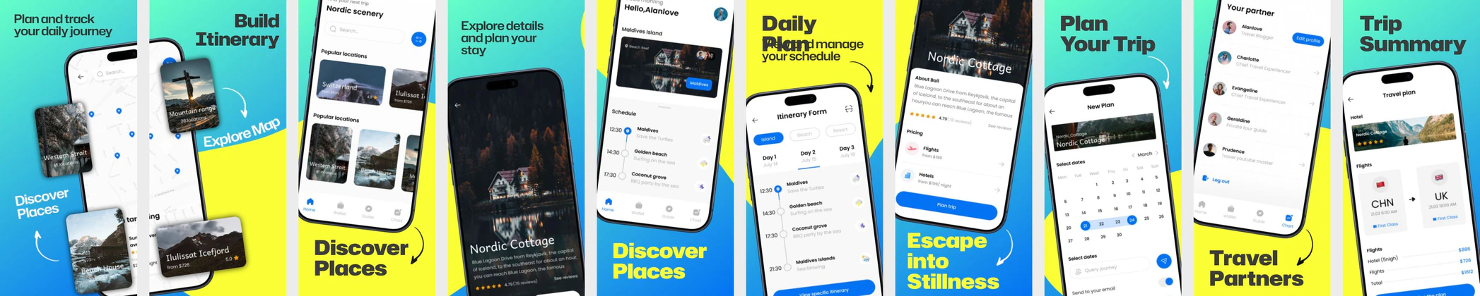 Nakxi Travel & Trip Planner App Store Screenshot Template