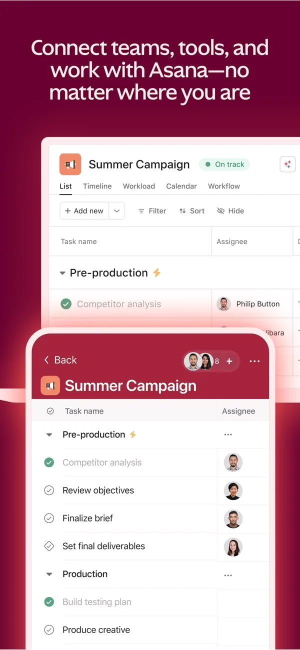 Asana App Store screenshot 1