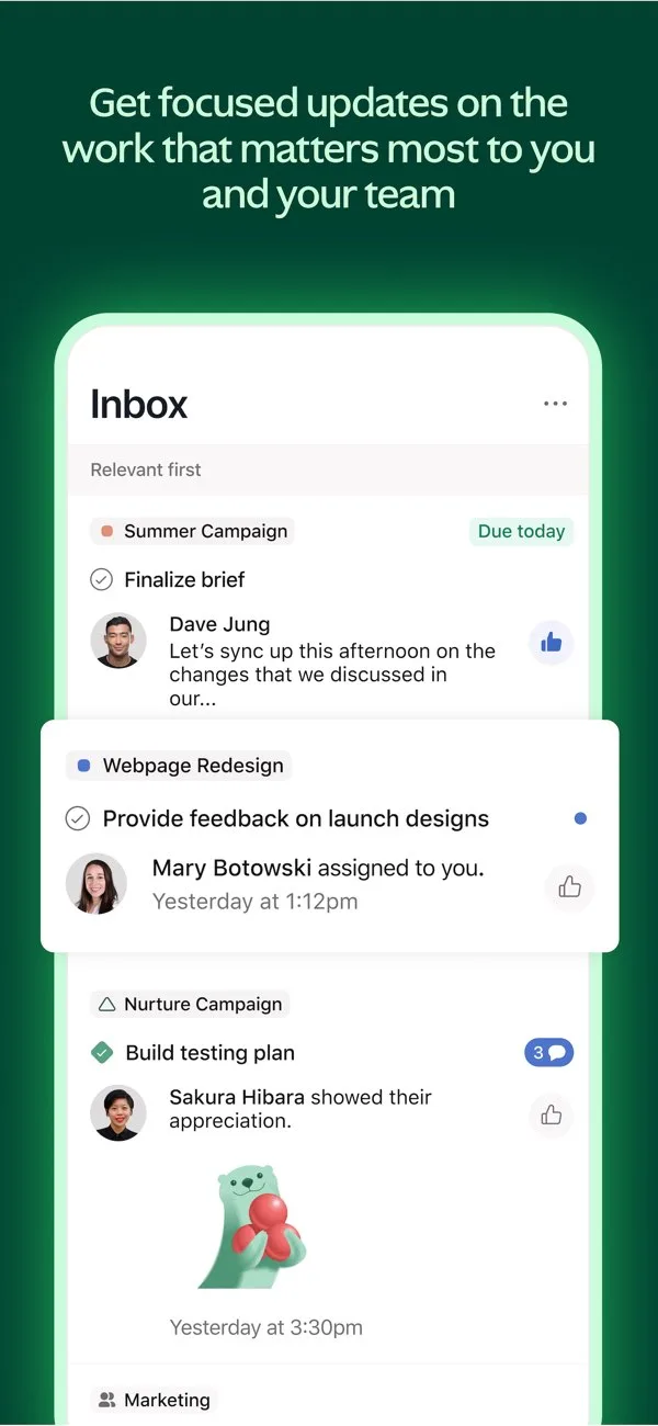 Asana App Store screenshot 3