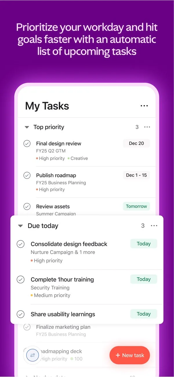 Asana App Store screenshot 4