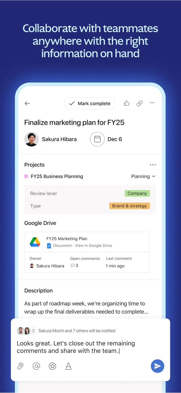Asana App Store screenshot 5