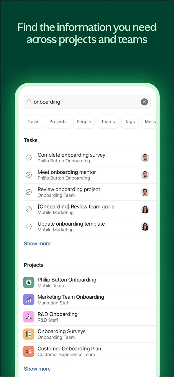 Asana App Store screenshot 6