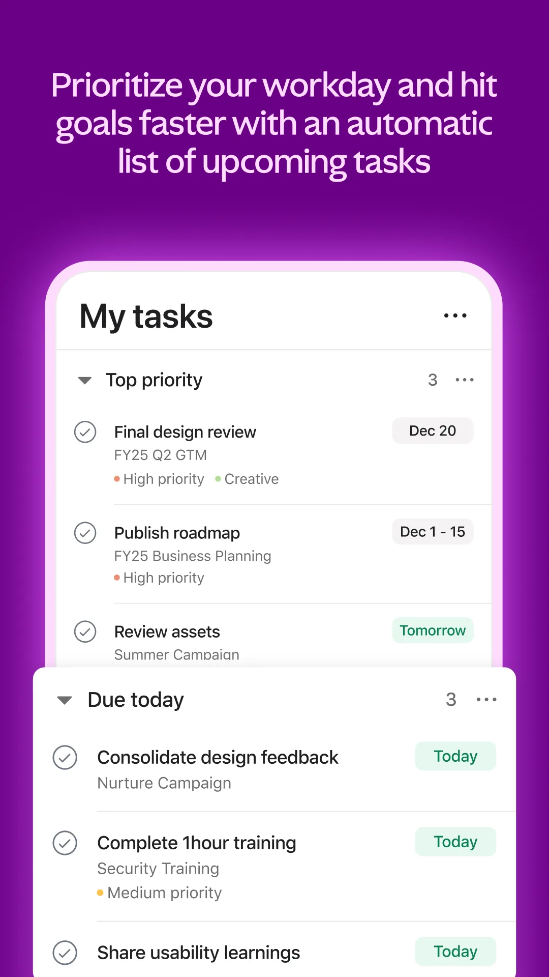 Asana Play Store screenshot 5