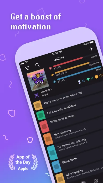 Habitica App Store screenshot 1