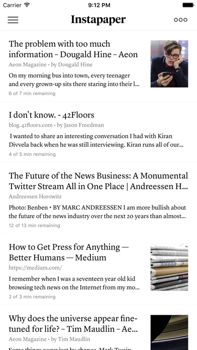 Instapaper App Store screenshot 1