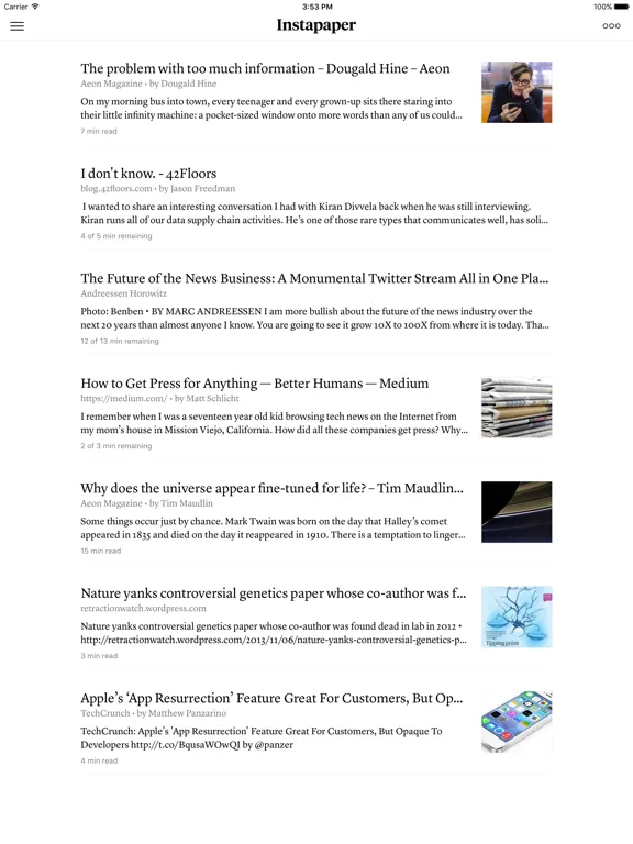 Instapaper App Store screenshot 6