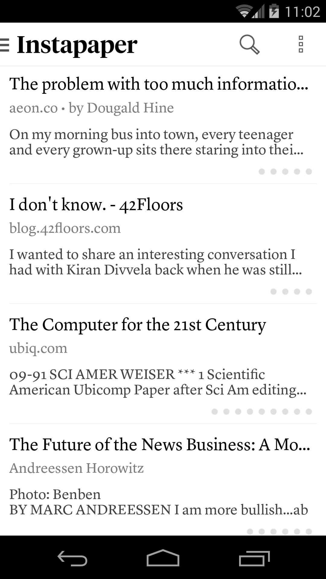 Instapaper Play Store screenshot 2
