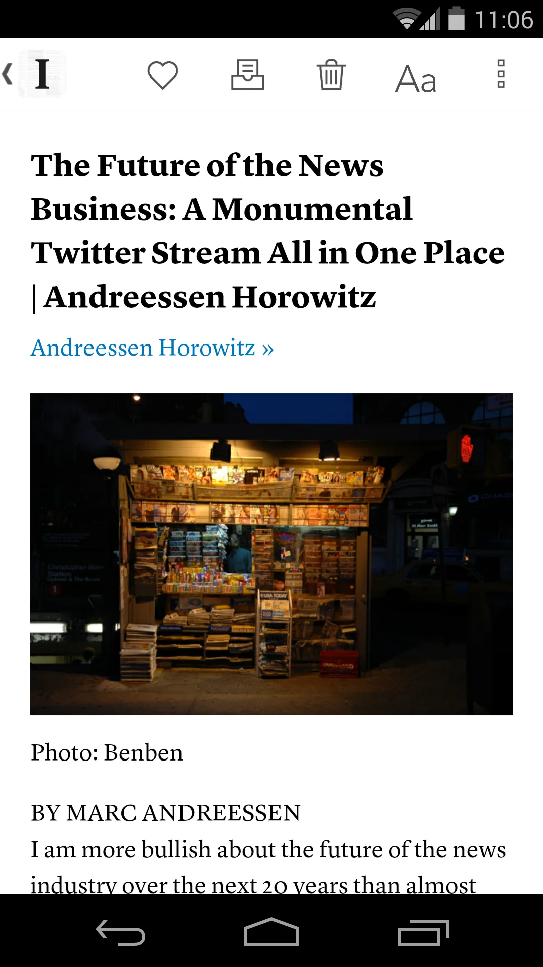 Instapaper Play Store screenshot 3