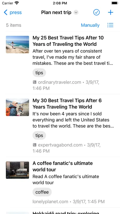 Raindrop.io App Store screenshot 1