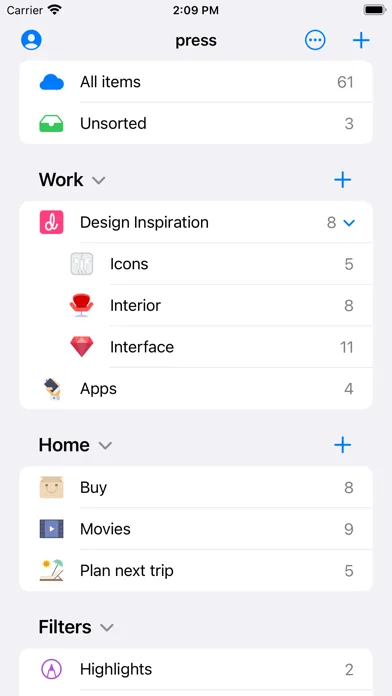Raindrop.io App Store screenshot 3