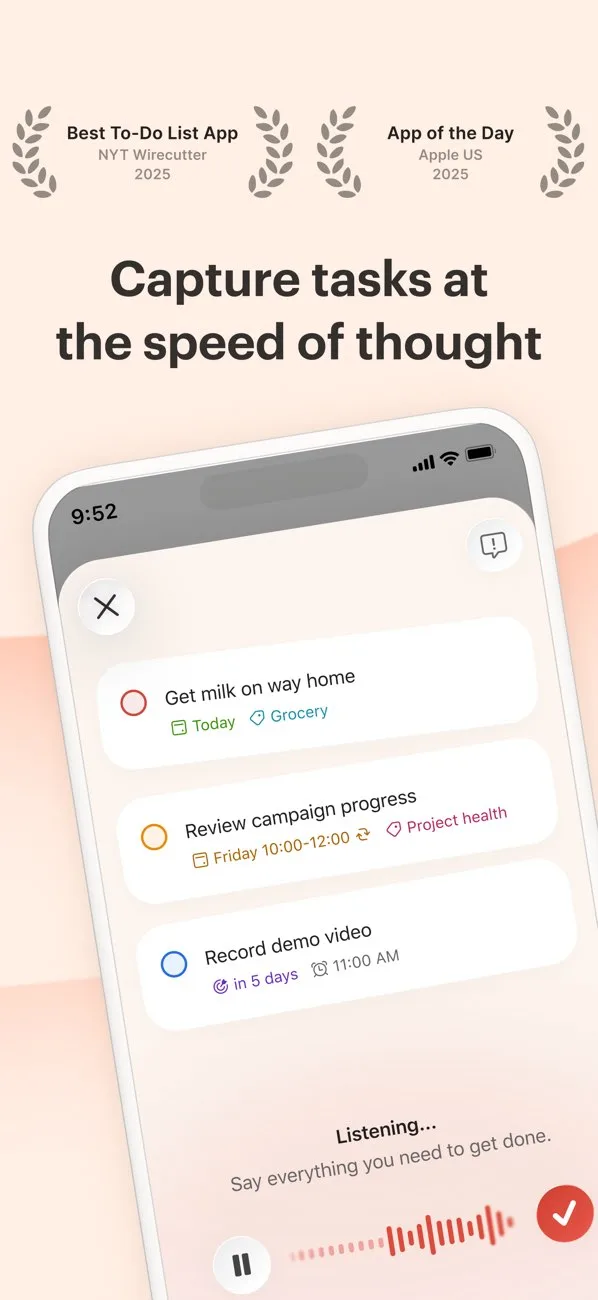 Todoist App Store screenshot 1