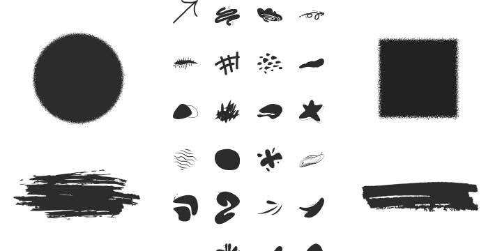 Preview of new grunge shapes and doodles
