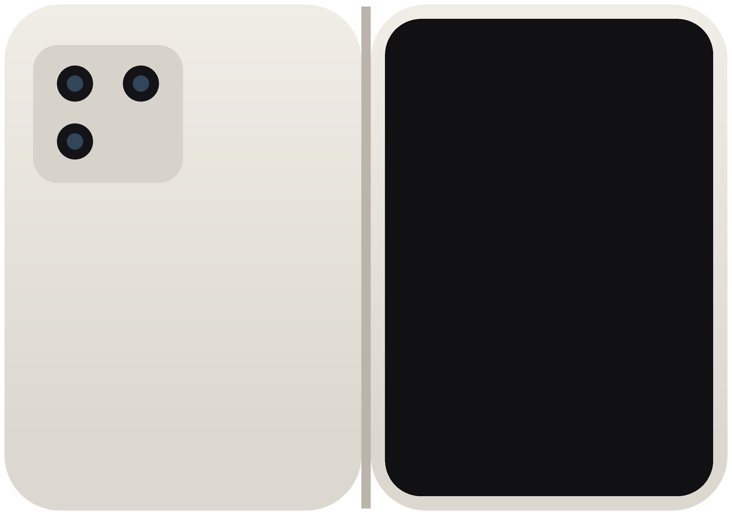 iPhone Duo outer open in Star White