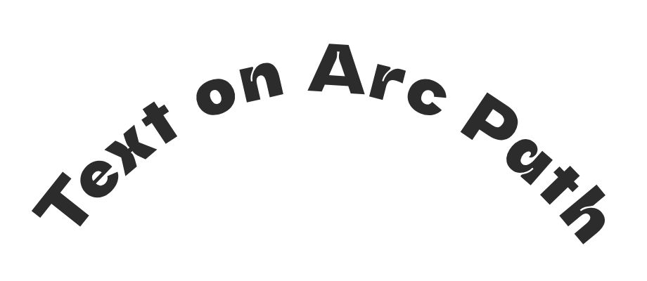 Text on arc path demo